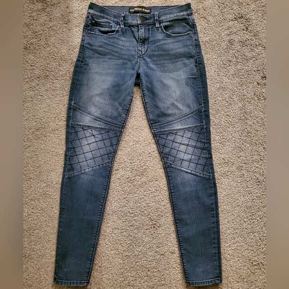Express midrise moto stitched jean leggings sz 4 - Picture 2 of 9
